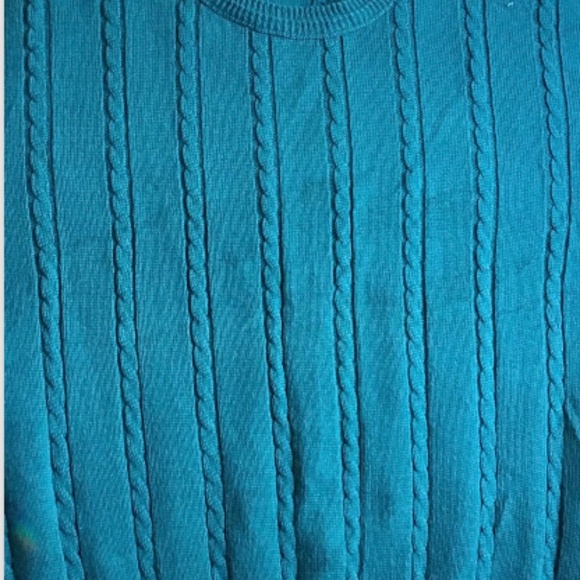 Blarney  Nice green colour cabled crew neck pullover Sz L made in Ireland 🇮🇪 - Picture 5 of 5